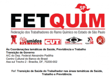 Fetquim alerta sobre saúde e segurança do trabalhador na equipe de transição de Lula