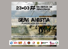 Ato de 23 de março defende democracia, punição aos golpistas e "ditadura nunca mais"